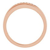 14K Rose 1/10 CTW Natural Diamond Band
